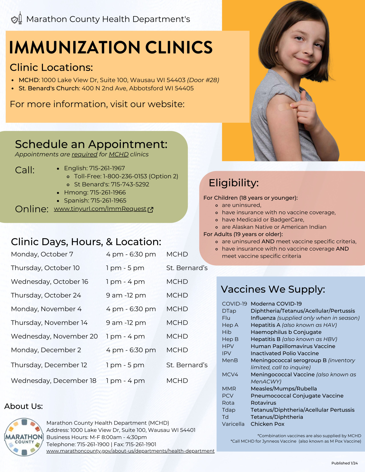 Immunization Schedule Quarter 4 2024